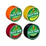 Duck Heavy Duty Duct Tape Set, 1.88" x 20 Yds./1.88" x 15 Yds., Yellow/Black/Red/Neon Orange, 4 Rolls/Pack (DUCKOYRB-STP)~#|#~sp93892113_sc7