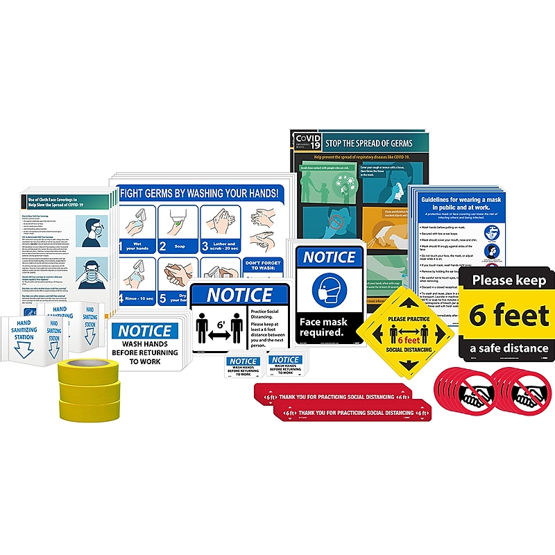 National Marker Back to Work Signage Kit, Medium (BWK02) image 1