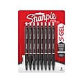 Sharpie S-Gel Retractable Gel Pen, Medium Point, Black Ink, 8/Pack (2096139)