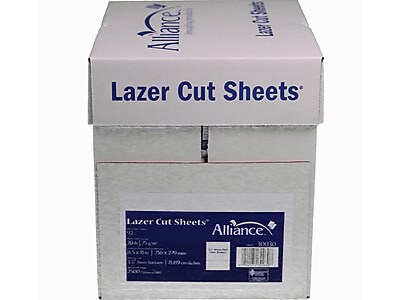 Alliance Lazer Cut 8.5″ x 11″ Printer Paper, 20 lbs., 92 Brightness, 500 Sheets/Ream, 5 Reams/Carton (30030-C) Simolary simolary.com