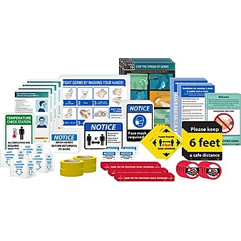 National Marker Back to Work Signage Kit, Small (BWK03)