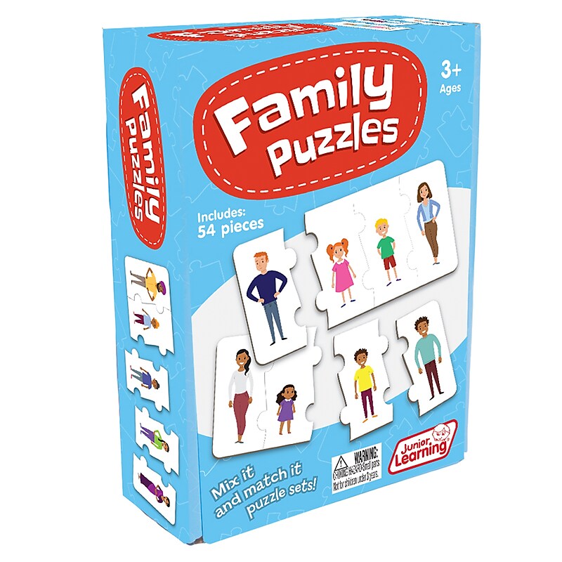 Junior Learning Family Puzzles Learning Game, Preschool (JRL246) image 1