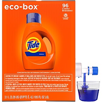 Tide Liquid Laundry Detergent Eco-Box, Original Scent, 105 fl. oz. (89013)