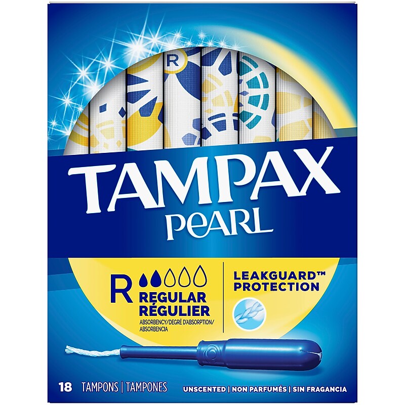 Tampax Pearl Regular Tampons, 18/Box (00073010004542) image 1