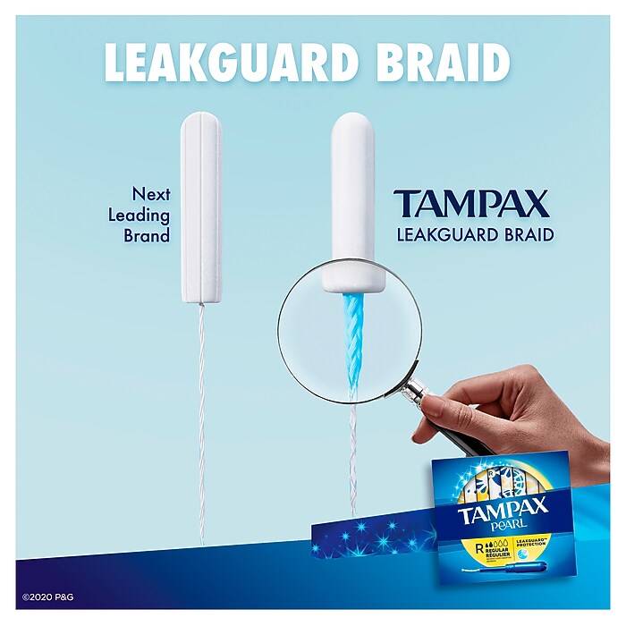 Tampax Pearl Regular Absorbency Tampons, 18/Box (00073010004542
