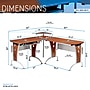 Techni Mobili Deluxe 57"W L-Shaped Desk, Mahogany (RTA-3806-M615)~#|#~sp94425952_sc7