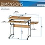 Techni Mobili 43"W Compact Computer Desk with Side Shelf and Keyboard Panel, Cherry (RTA-8336-C09)~#|#~sp94425958_sc7