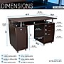 Techni Mobili 47"W Computer Desk, Chocolate (RTA-4985-CH36)~#|#~sp94426031_sc7