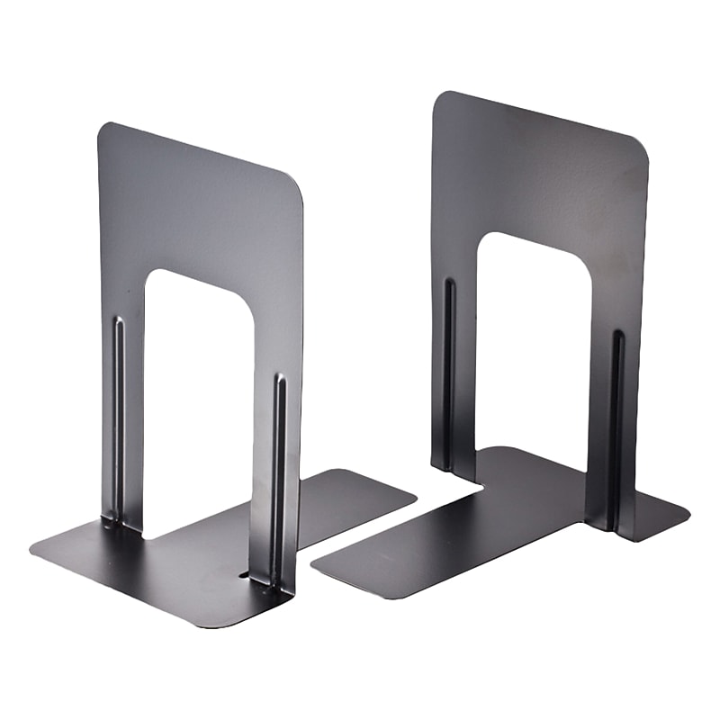 Officemate Steel Book Ends, 9"H, Black (OIC93051) image 1