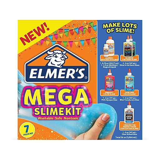 Elmer’s Mega Slime Kit 8 Piece Color Changing Draw On Color /W UV Light MSRP $37 