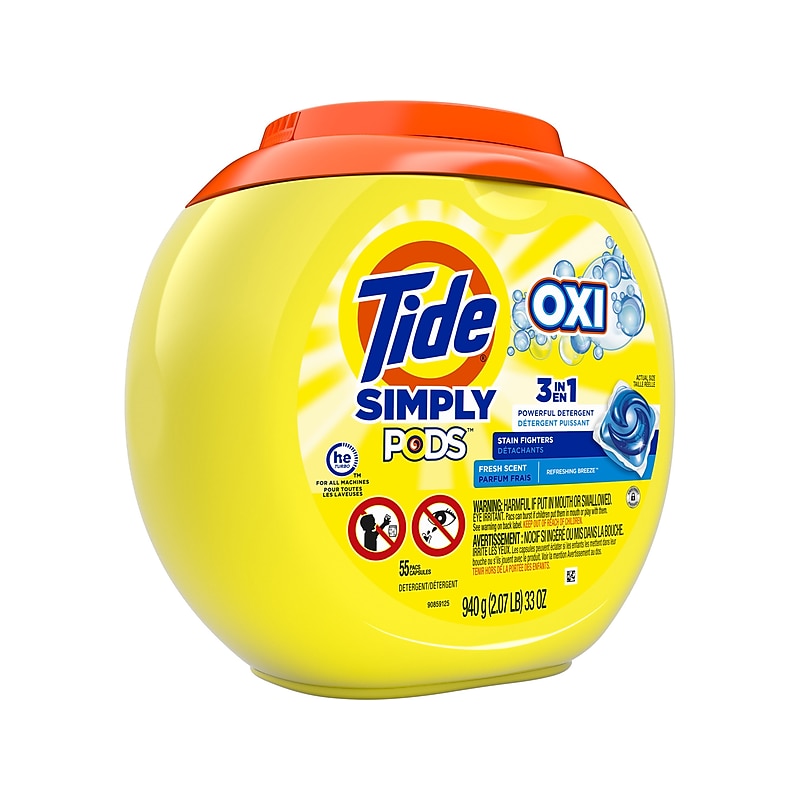 Tide Simply PODS +Oxi Laundry Detergent Capsules, 33 oz., 55 Capsules (60601) image 1