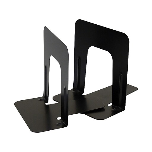 Officemate Steel Book Ends, 5"H, Black (OIC93001) Staples