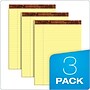 TOPS The Legal Pad Notepad, 8.5" x 11.75", Wide Ruled, Canary, 50 Sheets/Pad, 3 Pads/Pack (75327)~#|#~sp94606372_sc7