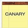 TOPS The Legal Pad Notepad, 8.5" x 11.75", Wide Ruled, Canary, 50 Sheets/Pad, 3 Pads/Pack (75327)~#|#~sp94606377_sc7