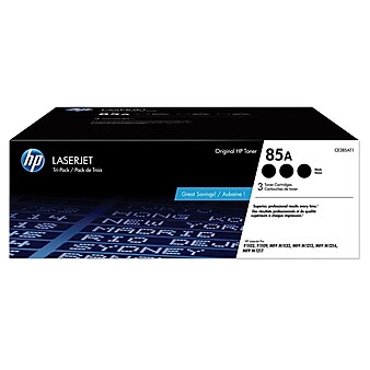 HP 85A Black Standard Yield Toner Cartridge, 3/Pack