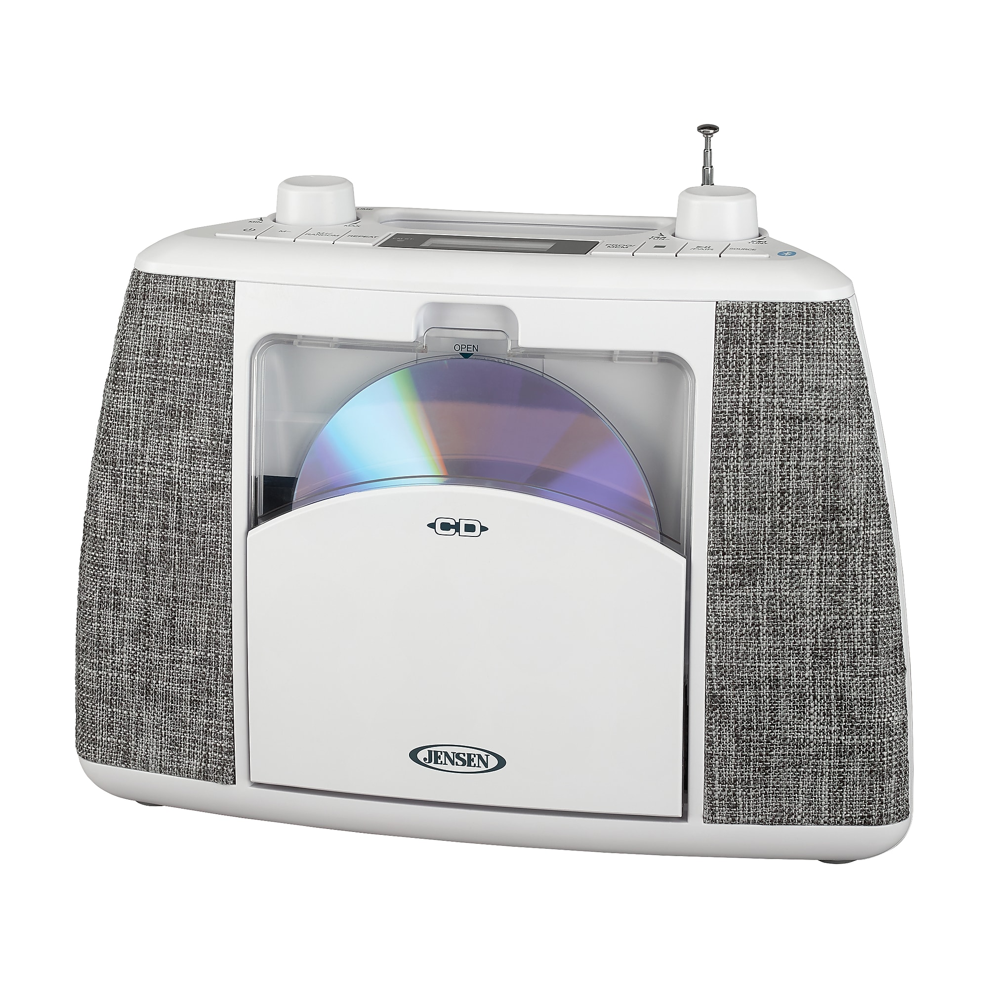 Jensen CD-565 Bluetooth CD/Radio Player, White/Gray (CD-565) Sansujyuku sansujyuku.com