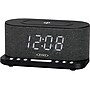 Jensen QICR-50 Dual Alarm Clock Radio with Wireless Qi Charging, Black~#|#~sp94609320_sc7