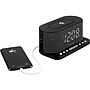 Jensen QICR-50 Dual Alarm Clock Radio with Wireless Qi Charging, Black~#|#~sp94609324_sc7