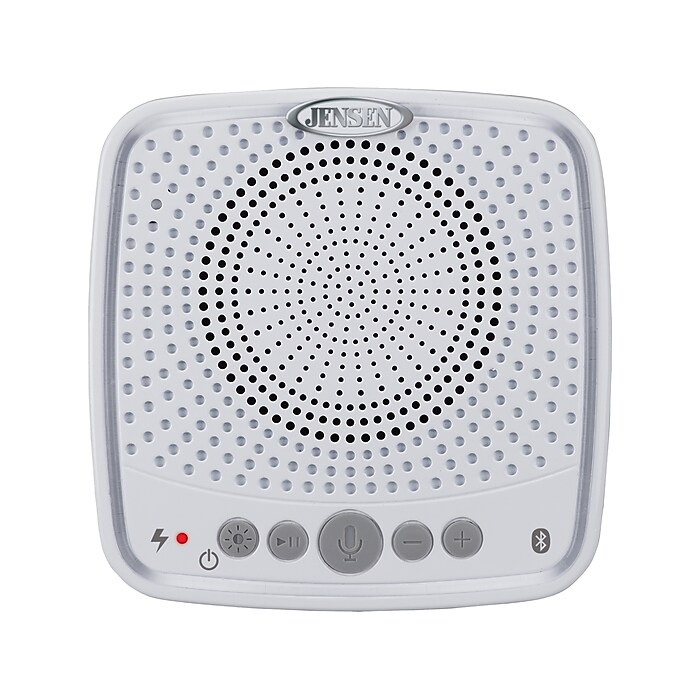 Jensen SMPS-626 Bluetooth Waterproof Speaker, White Staples