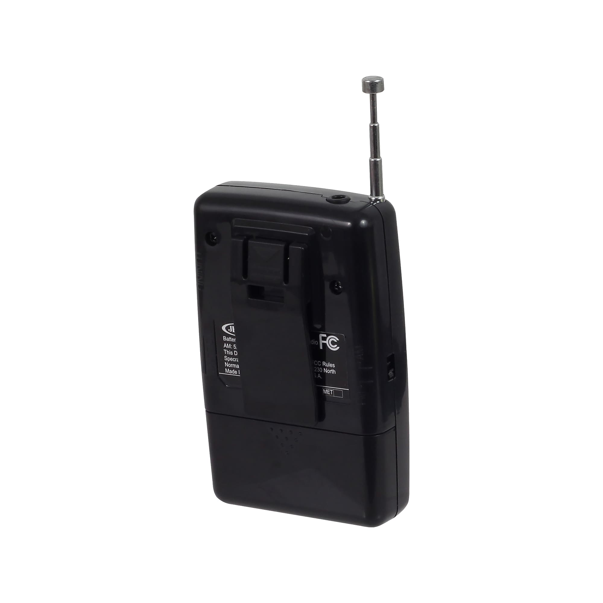 Jensen MR-80 AM/FM Pocket Radio, Black (MR-80) Sansujyuku sansujyuku.com