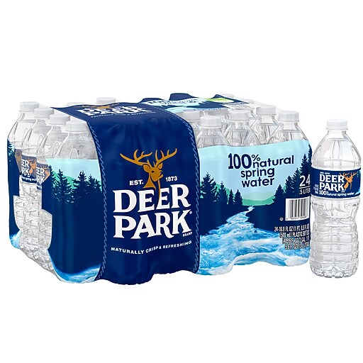 Deer Park® 100 Natural Spring Water, 16.9ounce Plastic Bottle, 24