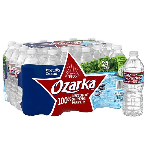 Ozarka® 100 Natural Spring Water 16.9ounce Plastic Bottle, 24/Box at