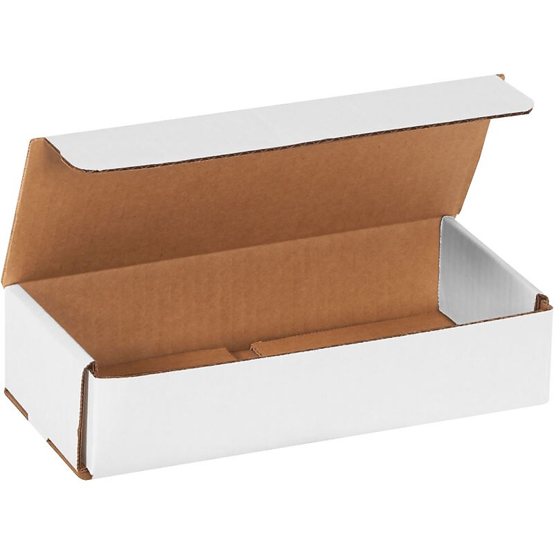 Partners Brand Corrugated Mailers, 9" x 4" x 2", White, 50/Bundle (M942) image 1