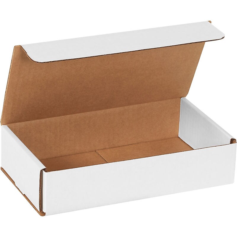 Partners Brand Corrugated Mailers, 9" x 5" x 2", White, 50/Bundle (M952) image 1