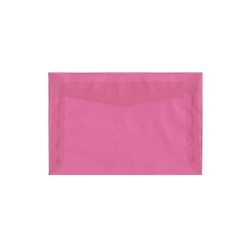 JAM PAPER 6 x 9 Booklet Translucent Vellum Envelopes, Rosebud, 25/Pack (94606I) image 1