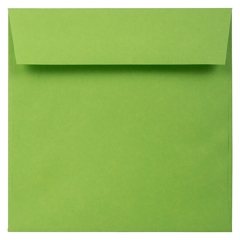 JAM Paper Square Invitation Envelopes, 5.5" x 5.5", Citrus Lime, 25/Pack (2812721) image 1