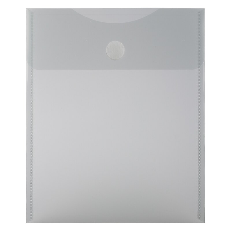 JAM Paper Plastic Envelopes with Tuck Flap Closure, Letter Open End, 9.5" x 11.5", Smoke, 12/Pack (86730PI) image 1