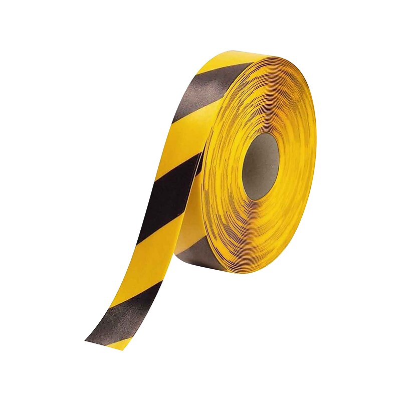 National Marker Caution Tape, 2" x 33.33 Yds., Black/Yellow (HDT2BKYL) image 1