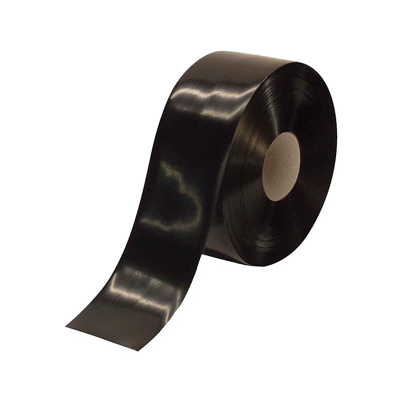 National Marker Aisle-Marking Tape, 4" x 33.33 Yds., Black (HDT4BK) image 1