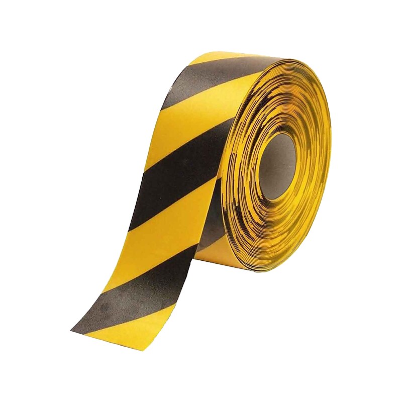 National Marker Caution Tape, 4" x 33.33 Yds., Black/Yellow (HDT4BKYL) image 1