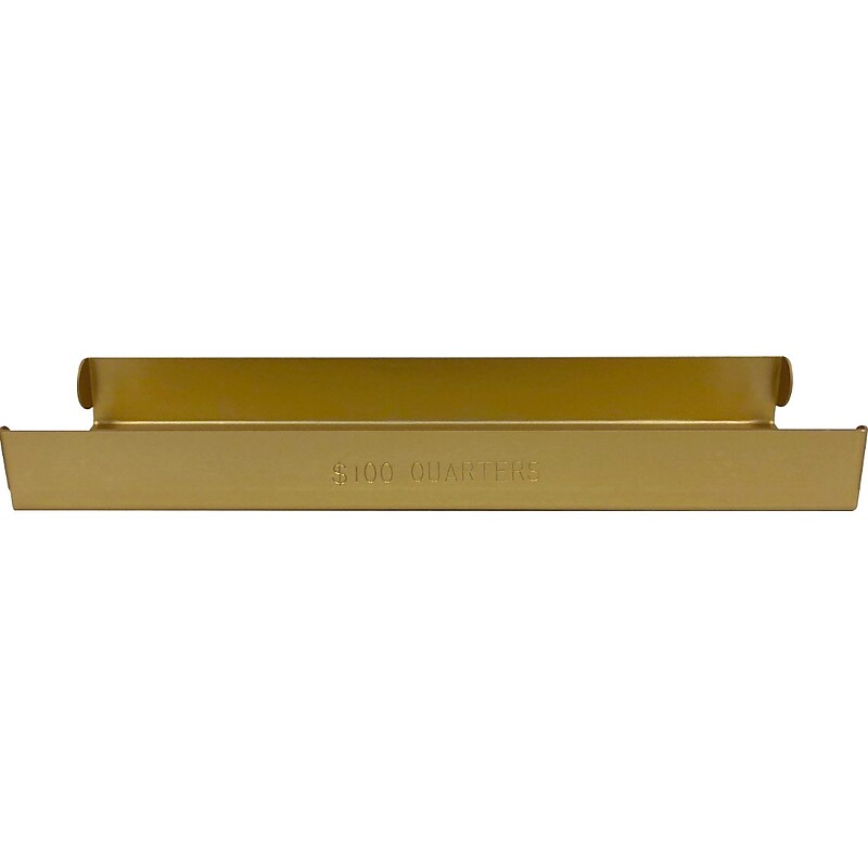 Control Papers $100 Quarters Tray, 1-Compartment, Orange, 50/Carton (560068 FC) image 1