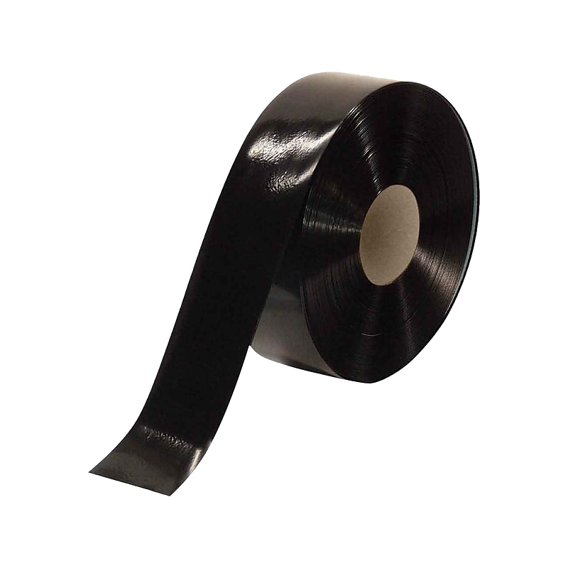 National Marker Safety Tape, 3" x 33.33 Yds., Black (HDT3BK) image 1