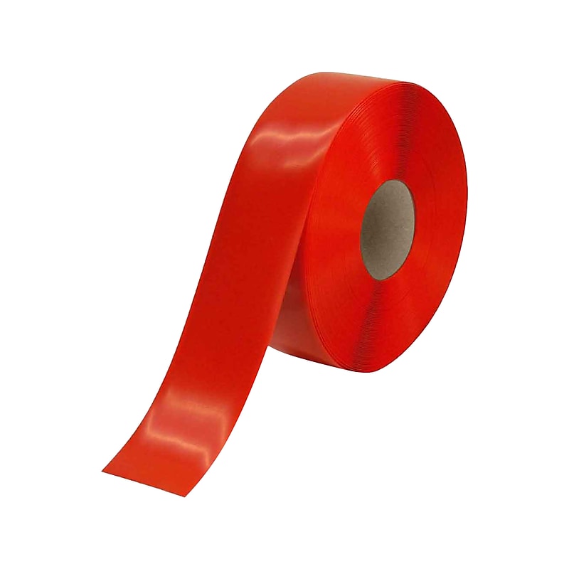 National Marker Safety Tape, 3" x 33.33 Yds., Red (HDT3R) image 1