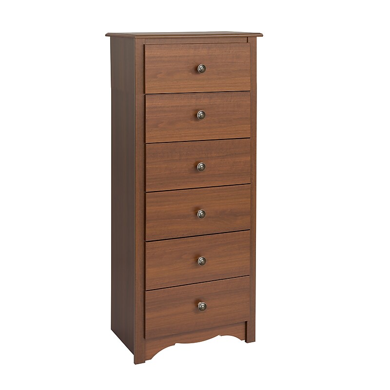 Prepac™ 53.25" Monterey Tall 6 Drawer Chest, Cherry image 1