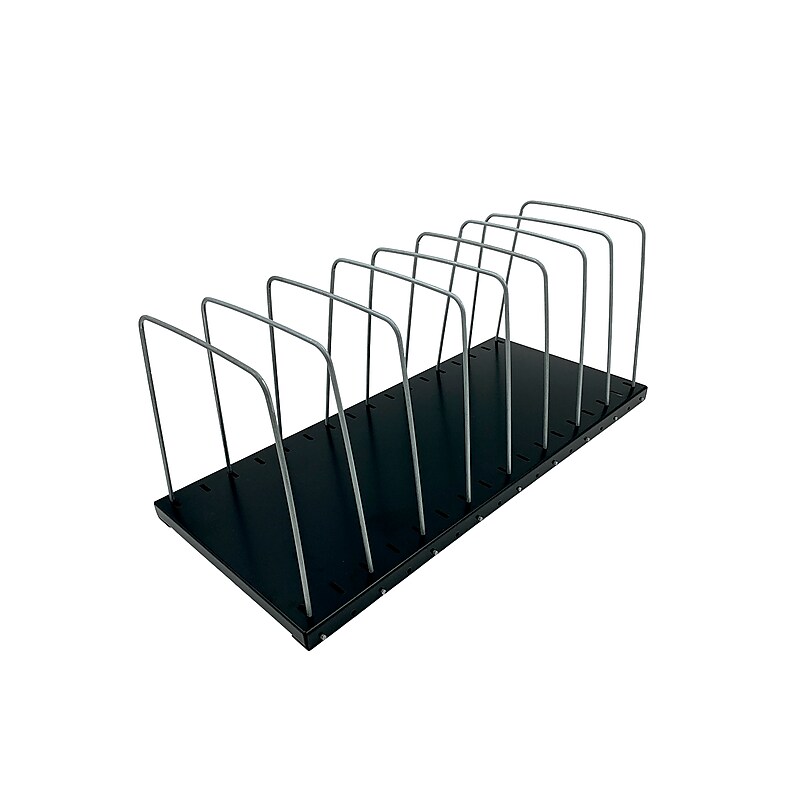 Huron 8-Compartment Steel File Organizer, Black (HASZ0158) image 1