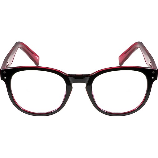 SAV VK Couture +1.50 Blue Light Reading Glasses, Black/Red (EVKB04150
