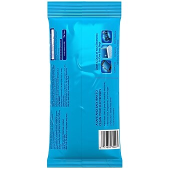 Windex Electronics Glass & Surface Cleaner, Unscented, 25 Wipes/Pack (314278)
