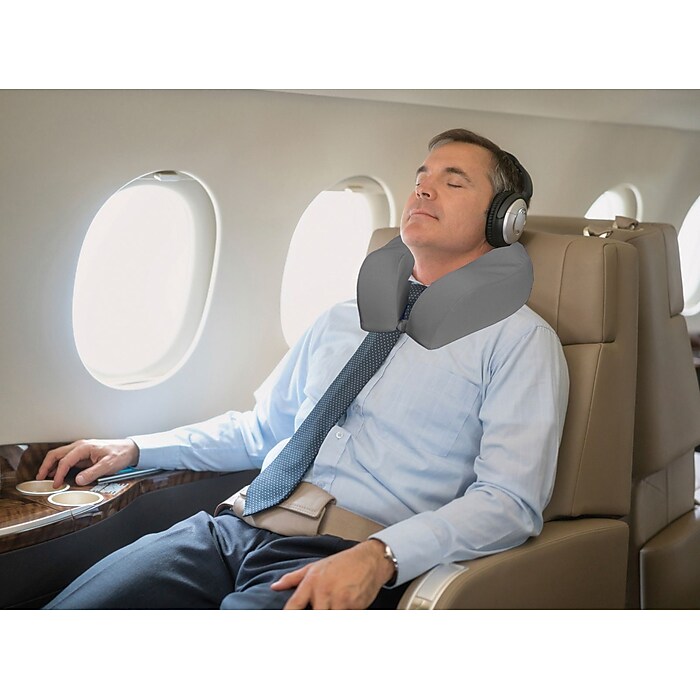 Go Green Power Travergo Polyester Travel Pillow, Red (TR1040RD