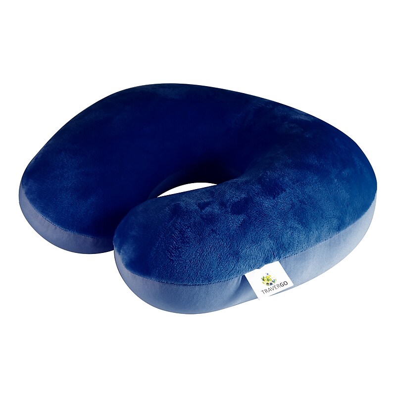 Go Green Power Travergo Polyester Travel Pillow, Blue (TR1020BL) image 1