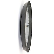 ALBA Silent Wall Clock with Quartz Mechanism, Black, 15" (HORMISSIMON)
