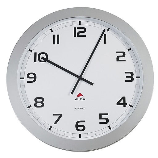 ALBA 23.6” Giant Wall Clock with Quartz Mechanism, Grey at