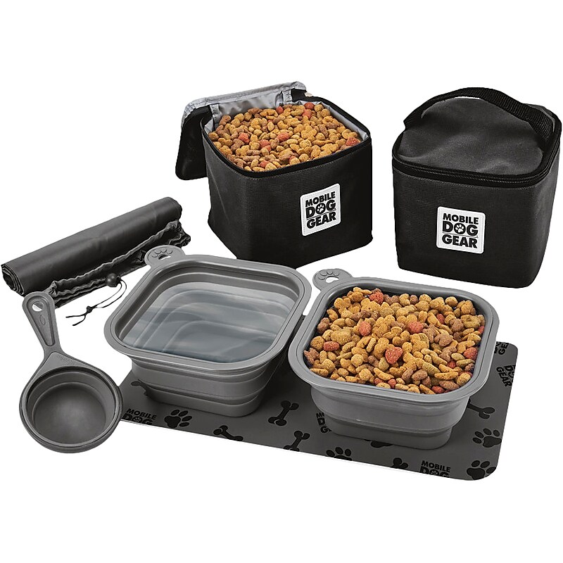 Mobile Dog Gear Dine Away Food Set, Black (ODG60) image 1