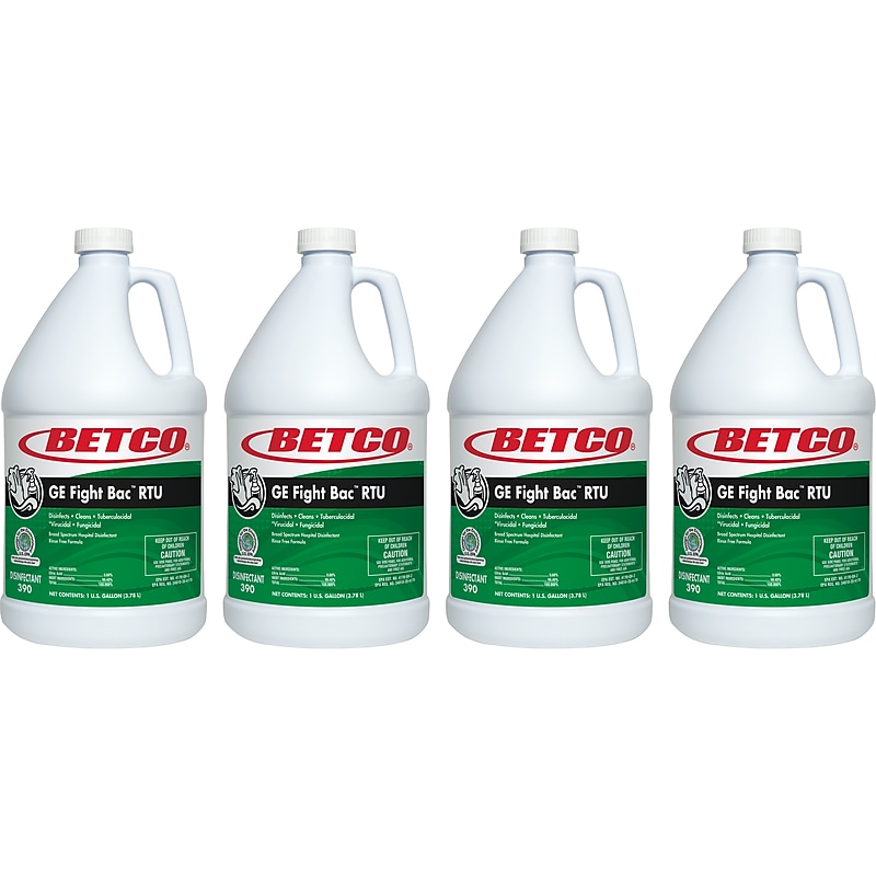 Betco GE Fight Bac RTU Disinfectant, Fresh, 128 Oz., 4/CT (3900400) image 1
