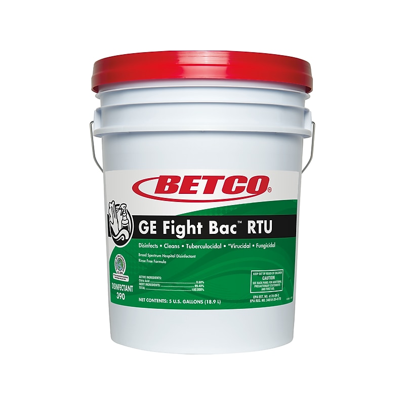 Betco GE Fight Bac RTU Disinfectant, Fresh, 640 Oz., 5 Gal. Pail (3900500) image 1