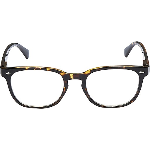 SAV Eyewear Elliot No Power Reading Glasses, Shiny Dark Demi (EBXNP04