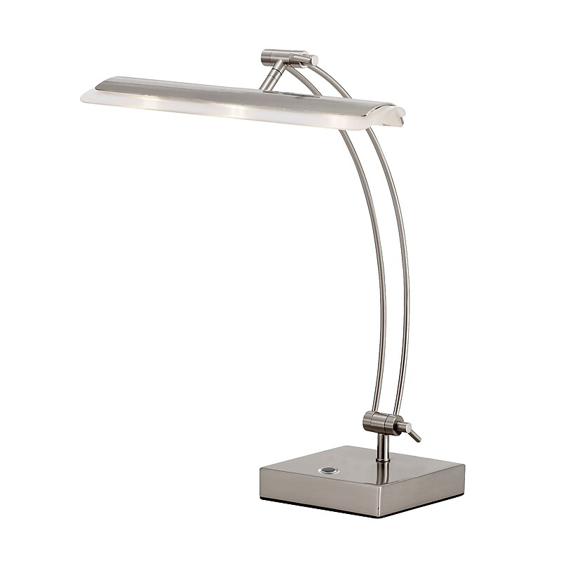 Adesso Esquire Adjustable LED Desk Lamp, 19"H, Brushed Steel (5090-22 ) image 1